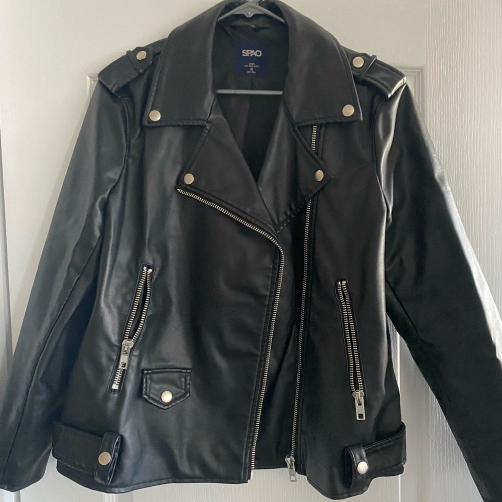 Faux leather jacket